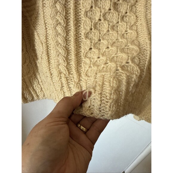 Vtg Loch Garman Irish Cable Knit Fishermans Sweater Wool Ireland | Men's Large - Picture 10 of 15